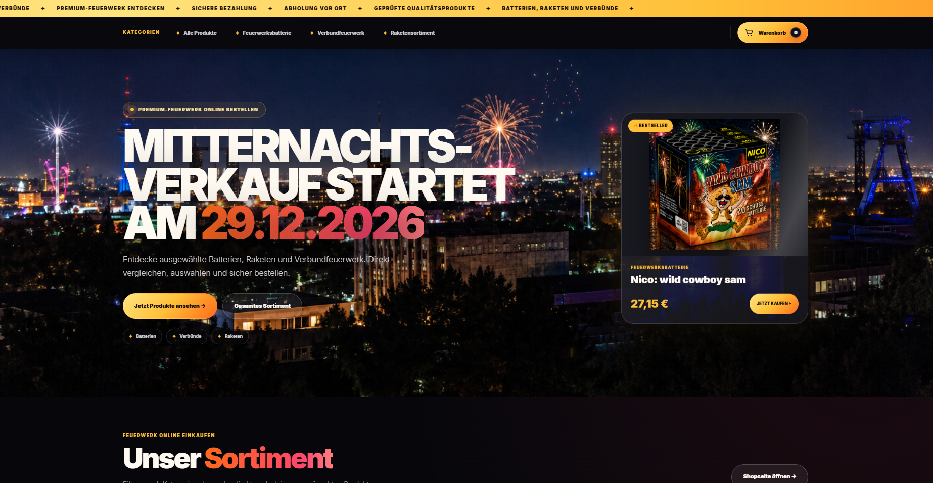 Temporäres Beispielbild für Onlineshop